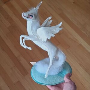 Vintage 1986 Annalee Dolls Animal Unicorn Pegasus Pose-able Plush Doll White